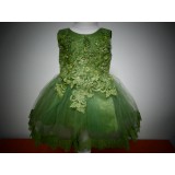 Rochiță Elegantă cu Trenă Verde - 3 ani