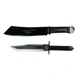 Cumpara ieftin Set Cutit Vanatoare 40cm + Maceta Rambo IdeallStore&reg; 56.5cm, Teaca, Otel, Kit Supravietuire, Editie Colectie John Rambo