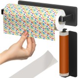 Suport metalic pentru prosoape de hartie, fixare cu banda dublu adeziva, 25x7x4.8 cm