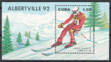 Cuba 1990 Mi 3371 bl 119 MNH - Jocurile Olimpice de iarna 1992, Albertville, Nestampilat