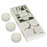 Set Lum&acirc;nări Pastilă, Aladino, Iasomie, Timp Ardere 4 Ore, Alb, 10 Bucăți, Oem