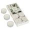 Set Lum&acirc;nări Pastilă, Aladino, Iasomie, Timp Ardere 4 Ore, Alb, 10 Bucăți