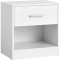 VASAGLE Noptiera cu sertar si compartiment deschis, 28x39x41 cm, alb Household NewTrend