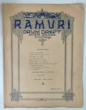 RAMURI , DRUM DREPT , REVISTA LITERARA SAPTAMANALA , DIRECTOR N. IORGA , ANUL XVII , NUMARUL 5 , 1923