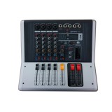 Mixer audio profesional amplificat WVNGR KA-40 cu 4 intrari microfon, USB si 4