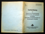 O.093 GERMANIA WWII REGLEMENTARI TARIFARE TARIFORDNUNG DEUTSCHEN ARBEITSFRONT, 1941