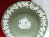 FARFURIE PORTELAN ENGLEZESC WEDGWOOD GREEN JASPERWARE 11.2 CM