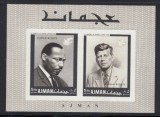 Ajman 1968 - Drepturile Omului, Kennedy, colita nedantelata neuzata