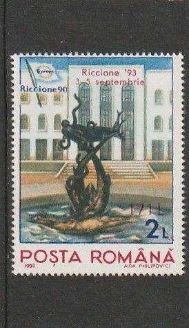 1993 LP 1323 EXPOZITIA FILATELICA RICCIONE SUPRATIPAR MNH NESTAMPILAT