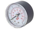 Manometru PNEUMAT M40A.PL012G18, 12bar, 40mm, Conexiune Spate G1/8, Clasa 2.5, Plastic