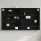 Gossi dulap cu vitrina, negru, 100x8,5x58 cm, lemn prelucrat