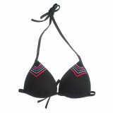 Sutien de baie negru cu model