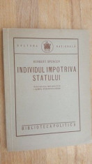 Individul impotriva statului- Herbert Spencer foto