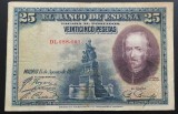 Cumpara ieftin Bancnota istorica 25 PESETAS - SPANIA, anul 1928 * cod 908