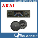 Radio MP3 auto AKAI STC-1606U cu Boxe auto AKAI, 3 canale, 180W, 13cm, negru