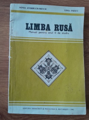 Sonia Averbuch Manual Limba rusa anul 2 foto