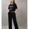 PANTALONI CU TALIE COMBINATA FORANO TALIE UNICA Negru