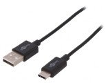 Cablu USB 2.0 USB A la USB C 1m Negru 480Mbps, Goobay