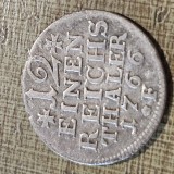 1/12 Taler 1766 F , argint , Statele Germane
