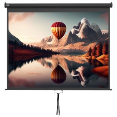 HOMCOM Ecran de Proiecție 100 Inch Reglabil, cu Montare pe Tavan și Perete, P&acirc;nză pentru Proiector, 203x152 cm, Negru | Aosom Romania