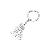 Cheie pentru c&acirc;ine din oțel inoxidabil cu pandantiv Border Collie &ndash; argintiu