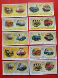 SHARJAH, AUTOMOBILE - SERIE COMPLETĂ IMPERF. MNH