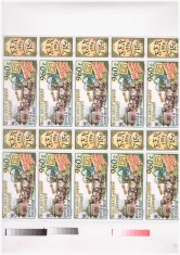 RO-0099-ROMANIA 1995-Lp1384-Ziua marcii postale -Coala de 10 timbre nestamp MNH