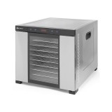 Deshidrator Inox Pentru Alimente, Profi Line, 1000W, 10 Tavi Inox, Temperatura 35-75 C, Timer, Panou Contol Digital, Interior si Exterior inox