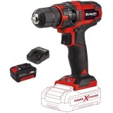 Einhell TC-CD 18/35 Li PXC + Starter Kit - Masina de gaurit si insurubat 35 Nm + Set 1 acumulator si incarcator Li-Ion 18 V 4 Ah