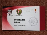 Invitatie meci fotbal RAPID BUCURESTI - WKS Śląsk Wrocław (Polonia) (UEFA Europa League 25.08.2011)