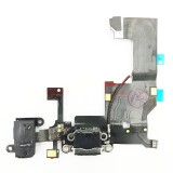 Banda Incarcare iPhone 5 Neagra, Mufa Dock Conector, Flex Incarcare