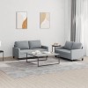 VidaXL Set de canapele cu perne, 2 piese, gri deschis, textil 3201444