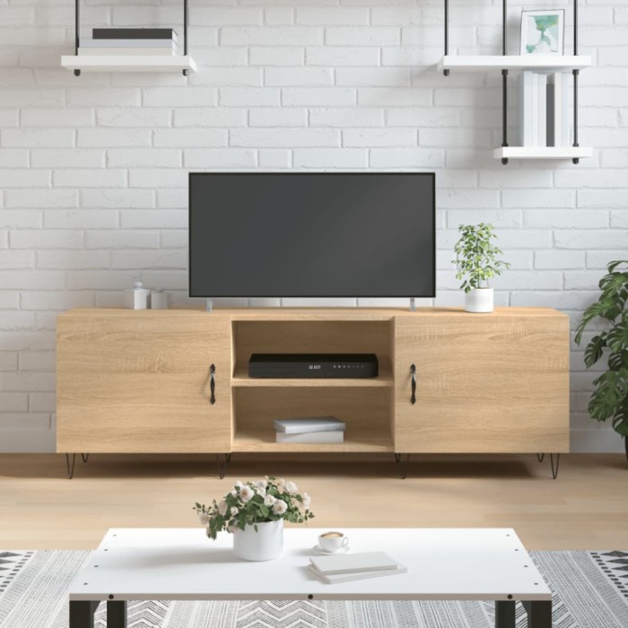 vidaXL Comodă TV, stejar sonoma, 150x30x50 cm, lemn compozit