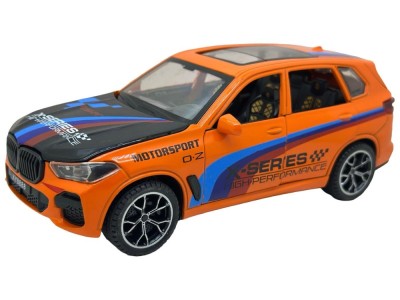 Macheta Bmw X5 1:24 portocaliu deschide usile, sunet si lumini foto