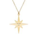 Colier cu steluta personalizata - argint 925 placat cu aur 24K