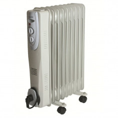 Radiator cu ulei, 9 elementi, 1500W, termostat, protectie supraincalzire foto