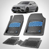 Covorase Cauciuc Tip Tavita Blue | Compatibile Mercedes-Benz A-Class W177 2018+