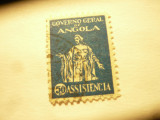 Serie 1 valoare Angola 1929 Assistencia , 50C albastru stamp., Stampilat