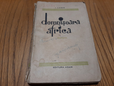 DOMNISOARA AFRICA - roman - I. Ludo - Editura &amp;quot;Adam&amp;quot;, 1935, 281 p. foto