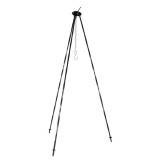 Trepied pentru ceaun din fier vopsit, 1,2 m, 8 mm, negru