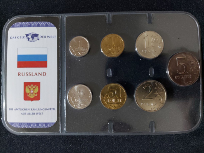 Seria completata monede - Rusia 1998-2004 , 7 monede