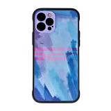 Husa Telefon iPhone 12 Pro Max, TPU+PC, Watercolor, Albastru