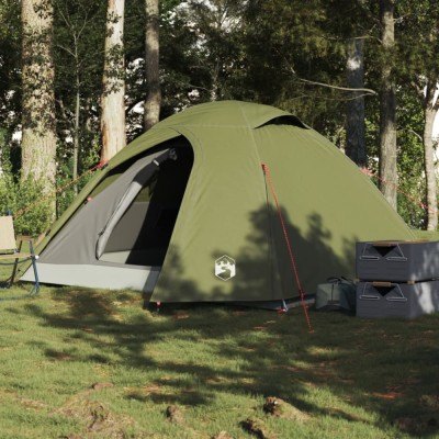 Gossi cort camping cupola 3 persoane verde masliniu impermeabil foto