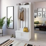 Cumpara ieftin Cuier hol Yana Alb Nimfa 80x37x200 cm