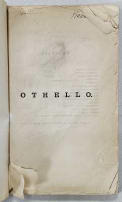 Othelo de WILLIAM SHAKESPEARE, EDITIE DE SFARSIT DE SECOL XIX foto