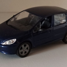 Macheta Peugeot 307 2001 albastru - Norev/Hachette 1/43