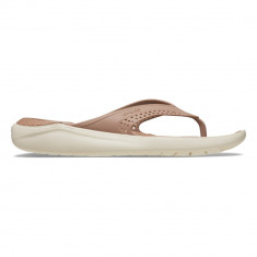 Slapi Crocs LiteRide Flip Maro - Latte/Stucco