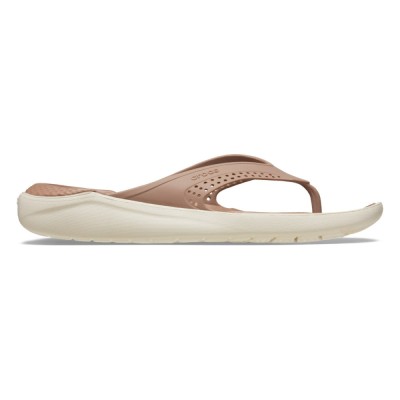 Slapi Crocs LiteRide Flip Maro - Latte/Stucco foto