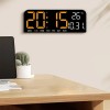 Ceas de masa si de perete, digital, cu lumina led portocaliu, calendar, cronometru, alarma, termometru, functie snooze, 2 moduri de iluminare, dimensi