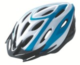 Casca Bicicleta Rider Alb/Albastru, Marime M (54-58cm)